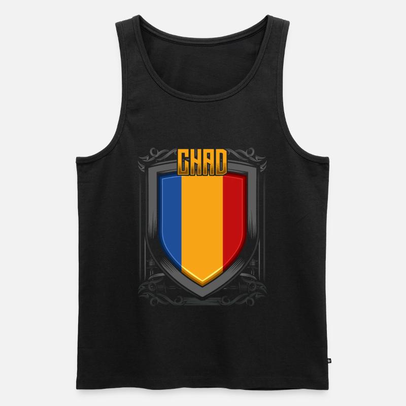Tschad - Männer Premium Bio Tank Top - Schwarz