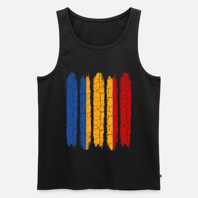 Tschad - Männer Premium Bio Tank Top - Schwarz