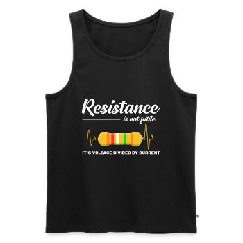 electrician - Men's Premium Organic Tank Top - black - Front - Michal (187cm)