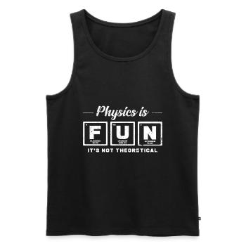 Physics Funny Quote Periods System Cool Gift - Men's Premium Organic Tank Top - black - Front - AI Model Male 178 light (178cm)