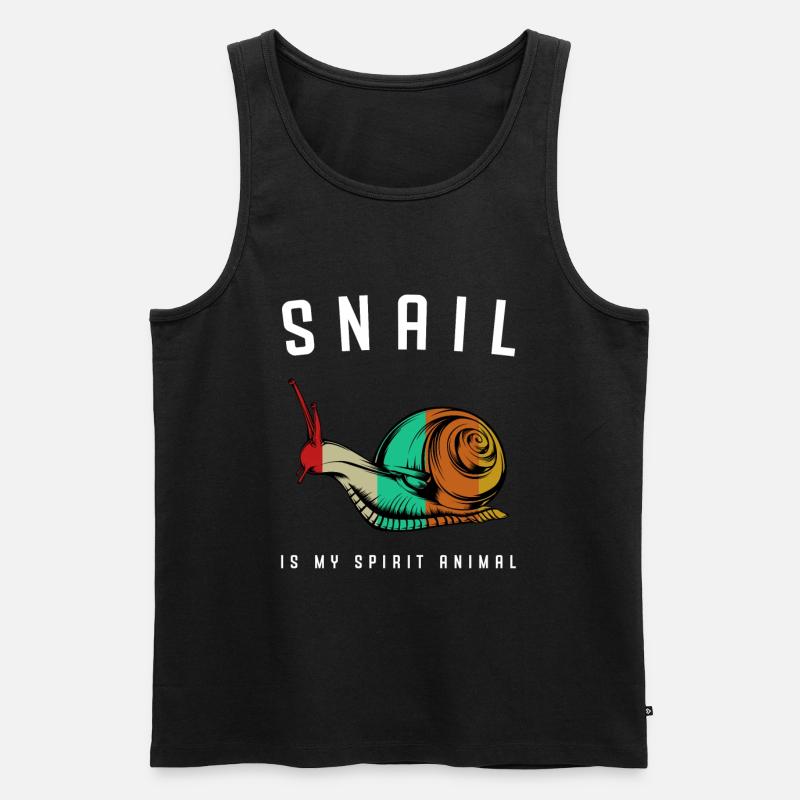 Schnecke - Männer Premium Bio Tank Top - Schwarz