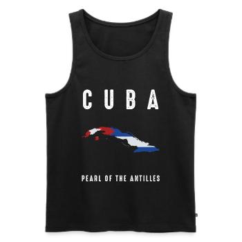Kuba - Männer Premium Bio Tank Top - Schwarz - Vorne - Michal (187cm)