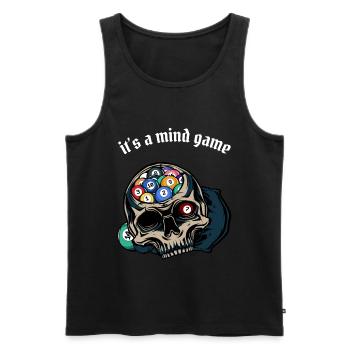 Billard - Männer Premium Bio Tank Top - Schwarz - Vorne - AI Model Male 178 light (178cm)