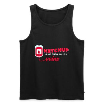 ketchup - Débardeur bio Premium Homme - noir - Devant - Michal (187cm)