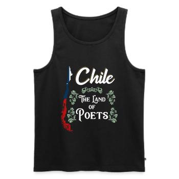 Chile - Männer Premium Bio Tank Top - Schwarz - Vorne - Michal (187cm)