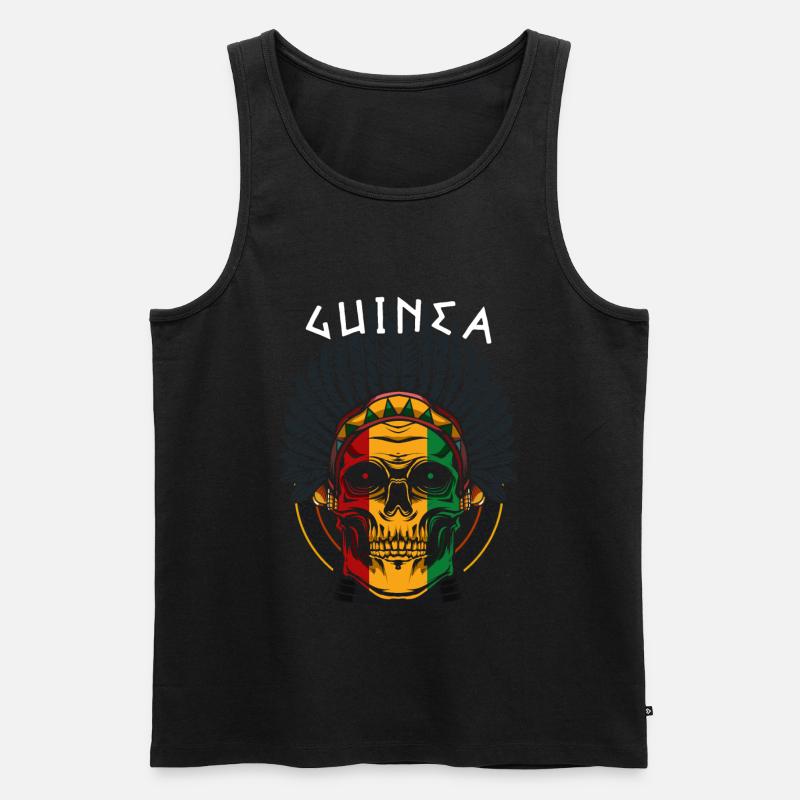 Guinea - Männer Premium Bio Tank Top - Schwarz