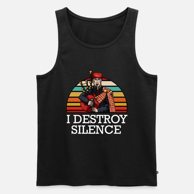 Dudelsack - Männer Premium Bio Tank Top - Schwarz