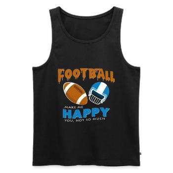 Football américain - Débardeur bio Premium Homme - noir - Devant - Michal (187cm)