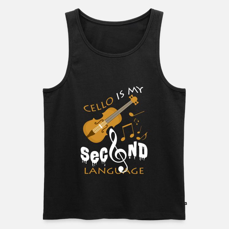 Cello - Männer Premium Bio Tank Top - Schwarz