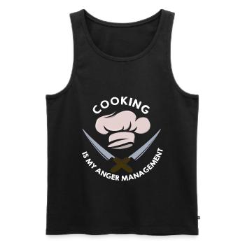 Chef - Débardeur bio Premium Homme - noir - Devant - Michal (187cm)