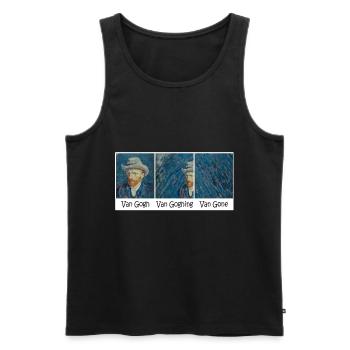 Van Gogh Van Goghing Van Gone Meme - Männer Premium Bio Tank Top - Schwarz - Vorne - AI Model Male 178 light (178cm)