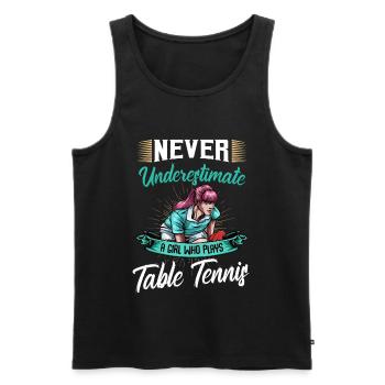 table tennis - Men's Premium Organic Tank Top - black - Front - Michal (187cm)