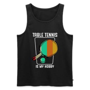 table tennis - Men's Premium Organic Tank Top - black - Front - Michal (187cm)