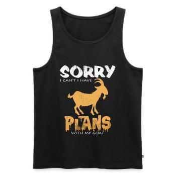 Goats Funny Sayings Cool goat farmer gift - Men's Premium Organic Tank Top - black - Front - Michal (187cm)
