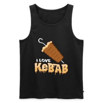 kebab - Débardeur bio Premium Homme - noir - Devant - AI Model Male 178 light (178cm)