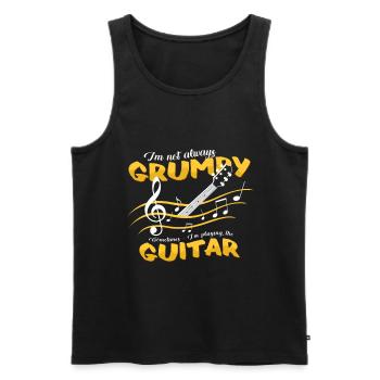 Gitarren - Männer Premium Bio Tank Top - Schwarz - Vorne - AI Model Male 178 light (178cm)
