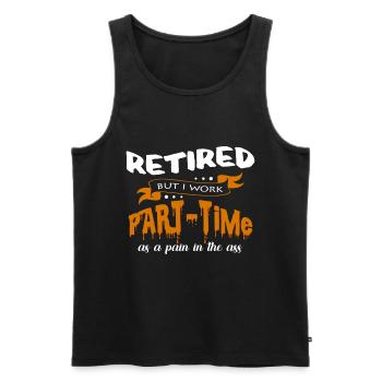 retirement - Men's Premium Organic Tank Top - black - Front - Michal (187cm)