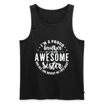 Bruder Und Schwester - Männer Premium Bio Tank Top - Schwarz - Vorne - AI Model Male 178 light (178cm)