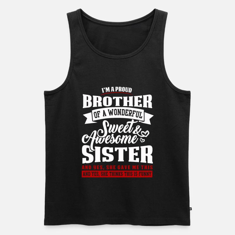 Bruder Und Schwester - Männer Premium Bio Tank Top - Schwarz