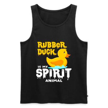ducks - Men's Premium Organic Tank Top - black - Front - AI Model Male 178 light (178cm)