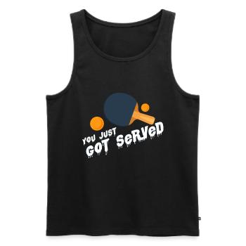 table tennis - Men's Premium Organic Tank Top - black - Front - Michal (187cm)
