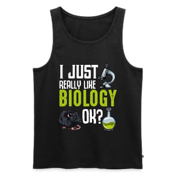 Cool Biologie Statement Biologen Geschenkidee - Männer Premium Bio Tank Top - Schwarz - Vorne - Michal (187cm)