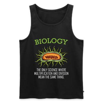 Biologie Spruch Multiplikation Division Geschenk - Männer Premium Bio Tank Top - Schwarz - Vorne - Michal (187cm)