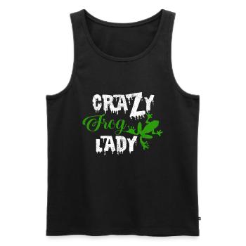 Crazy Frog Lady Cool Frösche Statement Geschenk - Männer Premium Bio Tank Top - Schwarz - Vorne - AI Model Male 178 light (178cm)