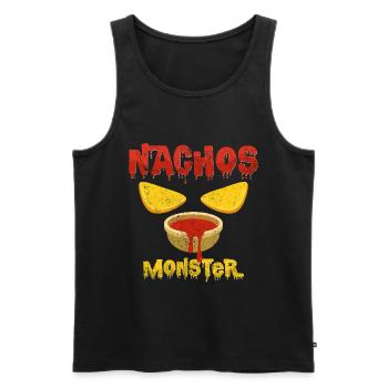 Nachos Monster | Salsa après l'amant cadeau - Débardeur bio Premium Homme - noir - Devant - AI Model Male 178 light (178cm)