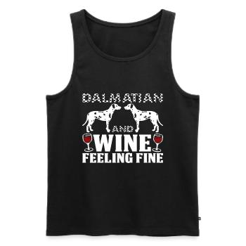 Dalmatian - Men's Premium Organic Tank Top - black - Front - AI Model Male 178 light (178cm)