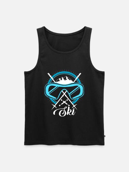 To ski - Men's Premium Organic Tank Top - black