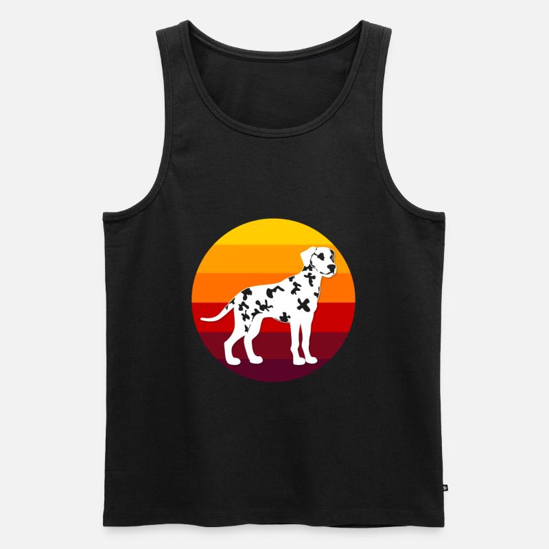 Dalmatiner - Männer Premium Bio Tank Top - Schwarz