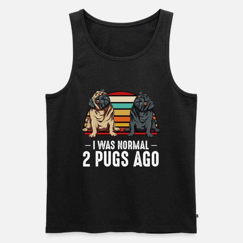 Mops - Männer Premium Bio Tank Top - Schwarz