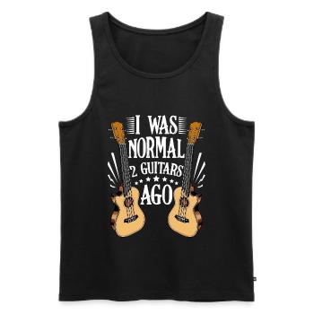 Guitare Funny Sayings Music Guitarist Gift - Débardeur bio Premium Homme - noir - Devant - Michal (187cm)