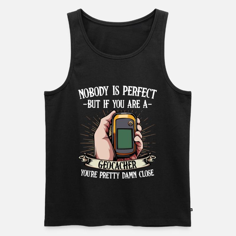 Geocaching - Männer Premium Bio Tank Top - Schwarz