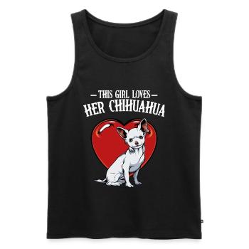Chihuahua - Débardeur bio Premium Homme - noir - Devant - AI Model Male 178 light (178cm)