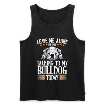 Bulldogge - Männer Premium Bio Tank Top - Schwarz - Vorne - Michal (187cm)