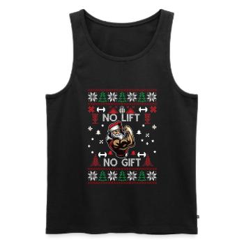 Le gymnase de Noël laid Santa Gym dit - Débardeur bio Premium Homme - noir - Devant - Michal (187cm)