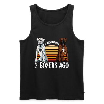 Boxer dog Funny sayings cadeau de propriétaire de chien - Débardeur bio Premium Homme - noir - Devant - Michal (187cm)