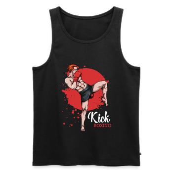 Kickboxing - Männer Premium Bio Tank Top - Schwarz - Vorne - Michal (187cm)