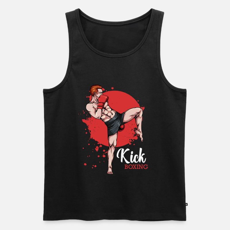 Kickboxing - Männer Premium Bio Tank Top - Schwarz
