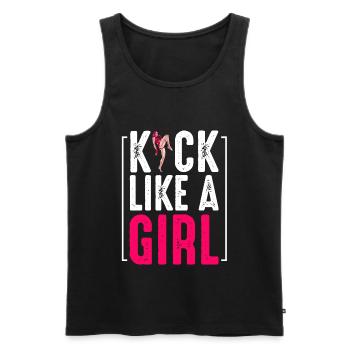 Kickboxing - Männer Premium Bio Tank Top - Schwarz - Vorne - Michal (187cm)