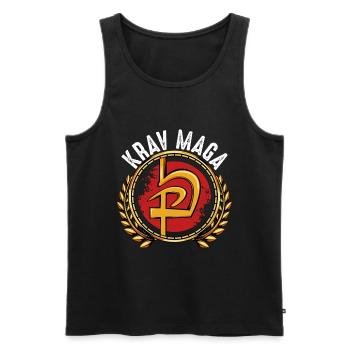 Krav Maga - Débardeur bio Premium Homme - noir - Devant - AI Model Male 178 light (178cm)