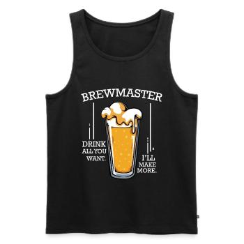 brew beer - Men's Premium Organic Tank Top - black - Front - AI Model Male 178 light (178cm)