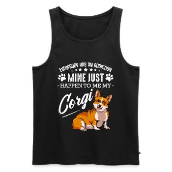 Welsh Corgi - Männer Premium Bio Tank Top - Schwarz - Vorne - AI Model Male 178 light (178cm)
