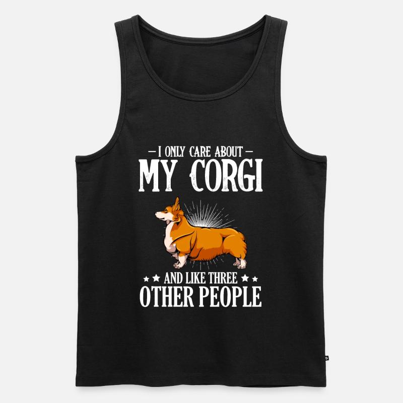 Welsh Corgi - Männer Premium Bio Tank Top - Schwarz