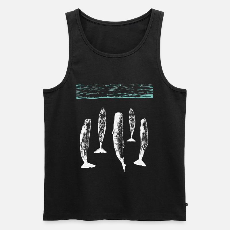 spermwhale plain white - Men's Premium Organic Tank Top - black