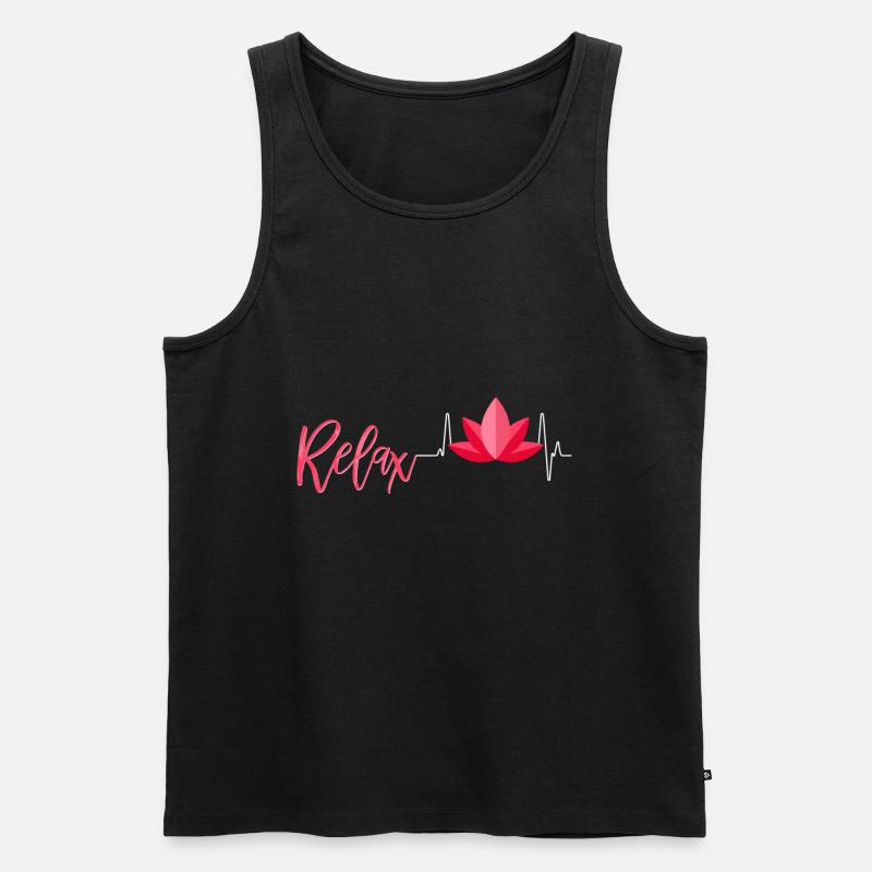Massage - Männer Premium Bio Tank Top - Schwarz