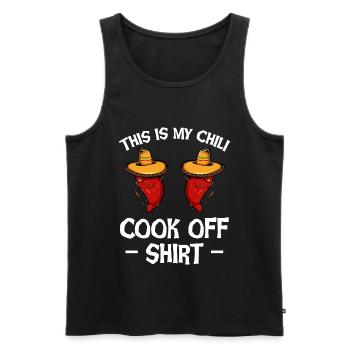Chemise This Is My Chili Cook Off - Chili Pepper - Débardeur bio Premium Homme - noir - Devant - Michal (187cm)
