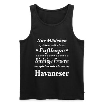 Havaneser Tshirt Havaneser Hund Shirt T-Shirt - Männer Premium Bio Tank Top - Schwarz - Vorne - Michal (187cm)